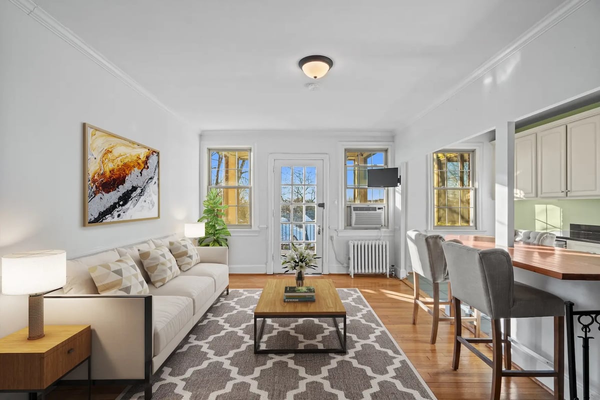Virtual staging living room after