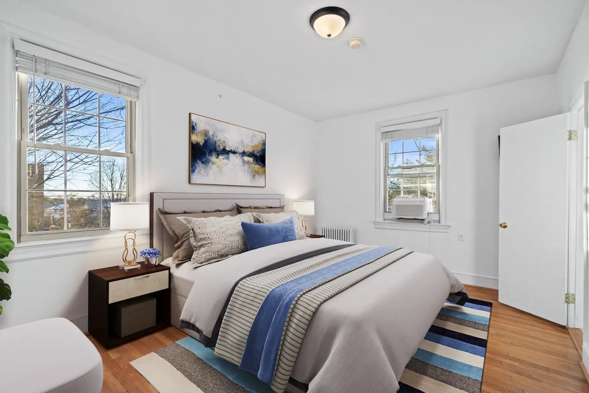 Virtual staging bedroom after
